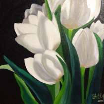 Картина "Белые тюльпаны", в Москве