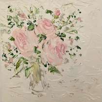 Картина маслом Цветы мастихином, в Москве