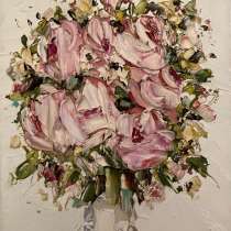 Картина маслом Цветы мастихинлм, в Москве