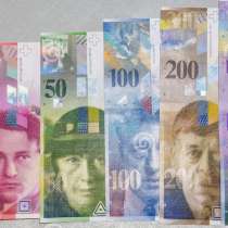 Швейцарские франки, бумажные Английские фунты, в Москве