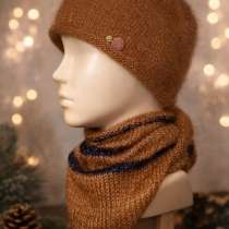 ✨ Вязаный комплект ручной работы: шапка + платок ✨, в Димитровграде