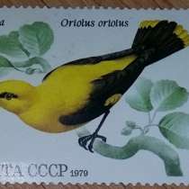 Марка почтовая Иволга птицы защитники леса СССР 1979, в Сыктывкаре