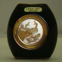 Вазочка маленькая винтажная Павлины (Q737), в Москве