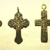 Три старинных латунных крестика, в Смоленске