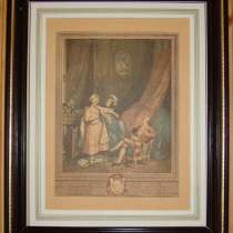 Принт гравюра в рамке, большая (V231), в Москве