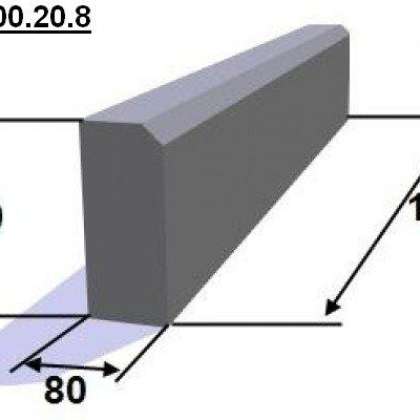 Бордюр тротуарный 1000х200х80 чертеж