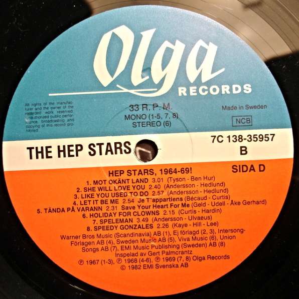 Пластинка виниловая The Hep Stars ‎– Hep Stars, 1964-69! в Санкт-Петербурге фото 4