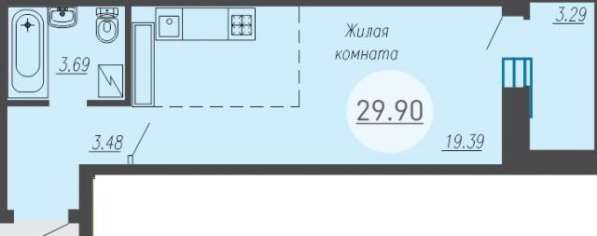 Продам однокомнатную квартиру в Липецке. Жилая площадь 30 кв.м. Дом монолитный. Есть балкон.