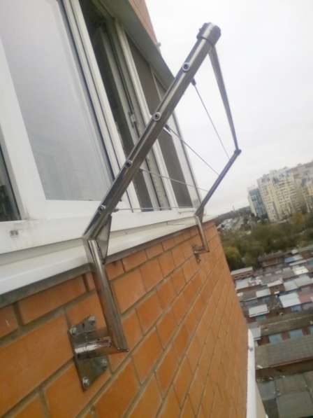Бельевая сушилка для высоких балконов из нержавеющей стали в Краснодаре фото 6