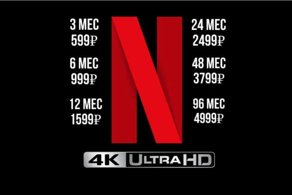 Подписка Netflix Premium 4k Ultra HD