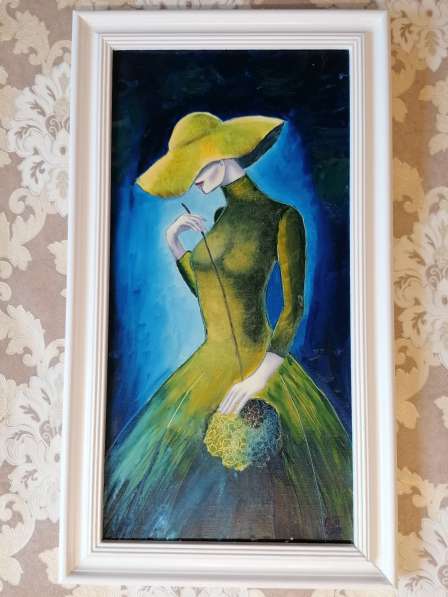 Картина Гортензия (Дама в шляпе) интерьерная живопись, масло в Москве фото 6