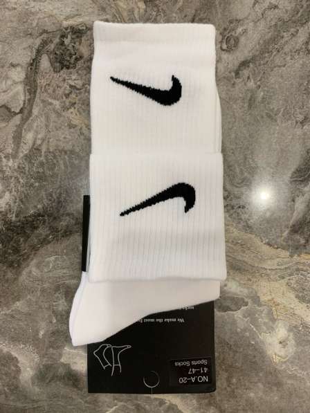 Носки Nike белые высокие в Барнауле фото 3