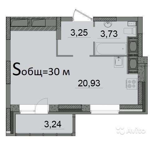Продажа 1-комнатной квартиры 30 м², 12/17 этаж в Санкт-Петербурге фото 10