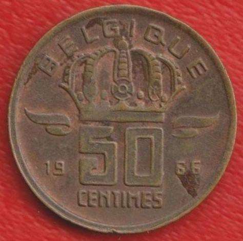 Бельгия 50 сантимов 1966 г. BELGIQUE