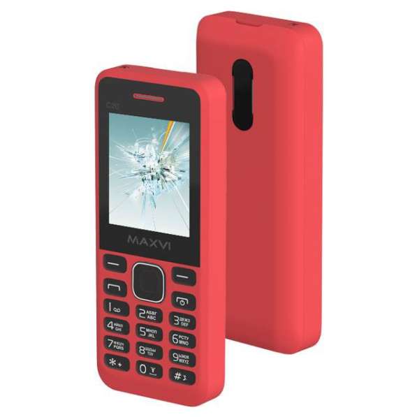 Телефон мобильный MAXVI C20 RED Без ЗУ