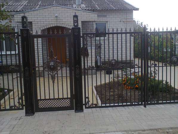 Ворота алюминиевые кованые в Белореченске фото 3