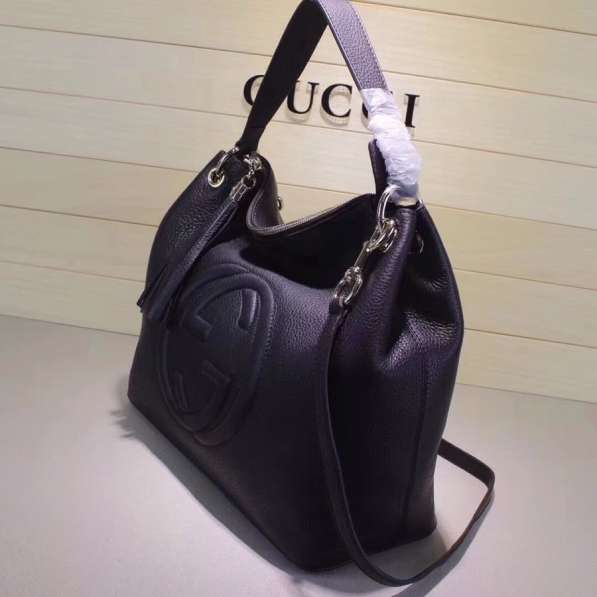 Gucci сумка на молнии чёрного цвета в Москве фото 9