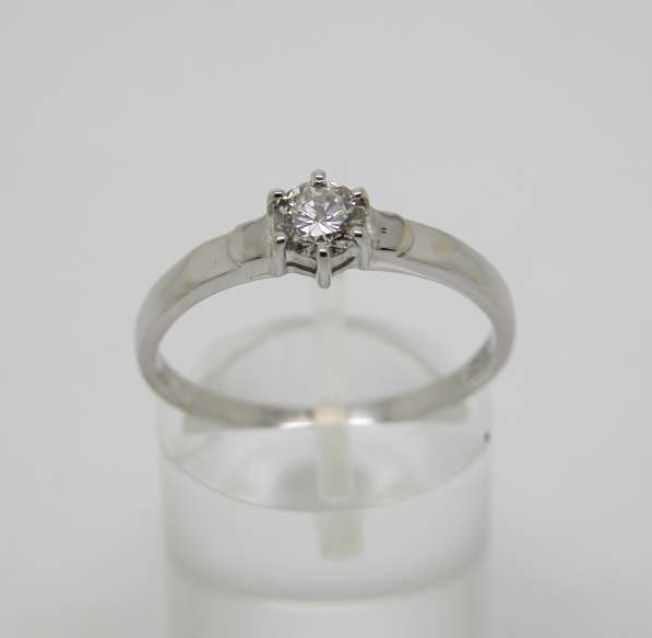 Золотое кольцо с бриллиантом 0.38 карат в Москве фото 6