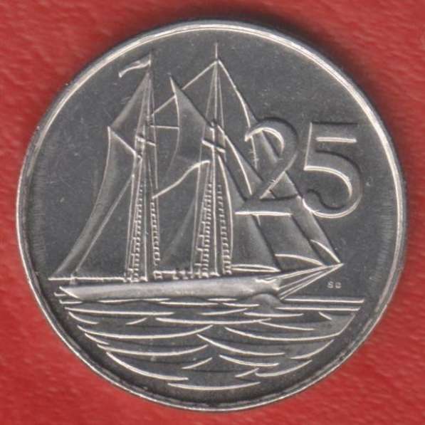 Каймановы острова 25 центов 2008 г. Кайманы магнитная
