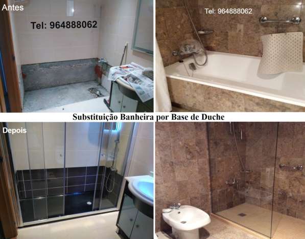 Substituição Banheira por Duche в фото 5