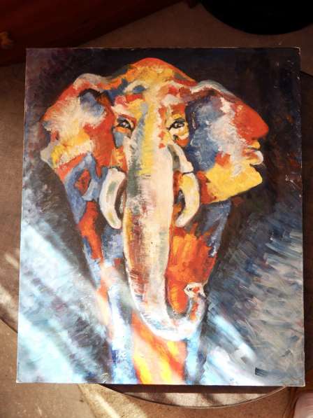Картина маслом на холсте Слон в Краснодаре