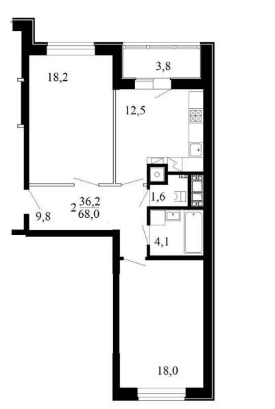 Продам двухкомнатную квартиру в Тверь.Жилая площадь 68,30 кв.м.Этаж 5.Есть Балкон. в Твери фото 13
