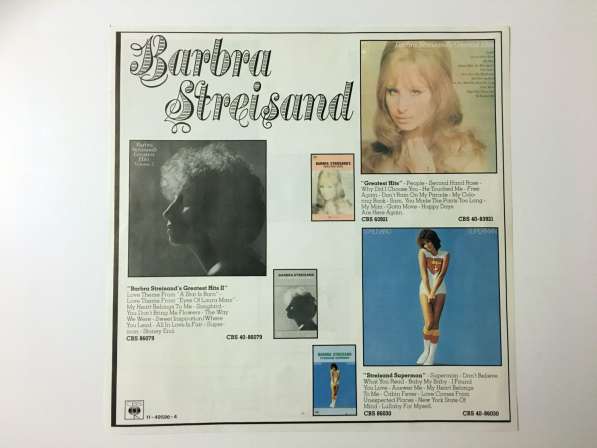 Barbara Streisand /Greatest Hits / Vol 2 / mint 1978 Holland в Москве фото 10