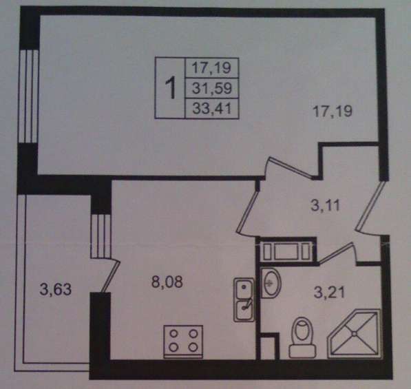 Продается квартира 33,4 кв. м в Санкт-Петербурге фото 10