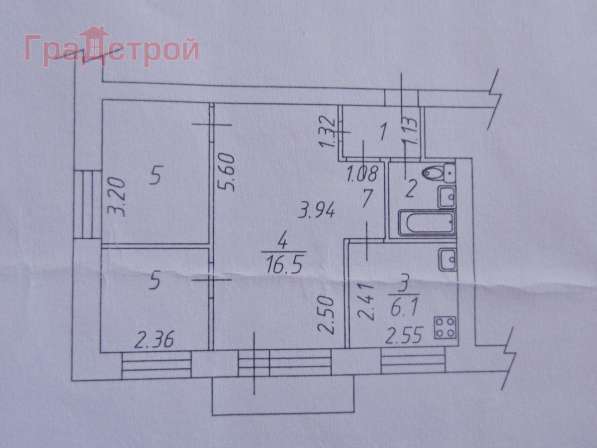 Продам трехкомнатную квартиру в Вологда.Жилая площадь 42,40 кв.м.Этаж 5.Дом кирпичный. в Вологде фото 10