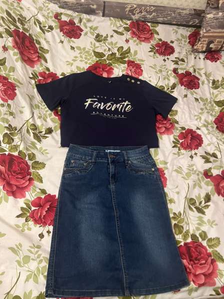 Женская футболка джинсовая юбка в Санкт-Петербурге