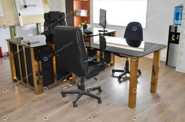 Дизайнерский офисный стол с золотым покрытием в Краснодаре фото 5