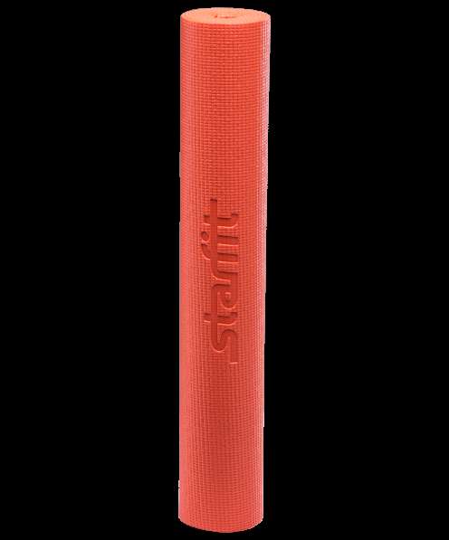 Коврик для йоги FM-101 PVC 173x61x0,4 см, оранжевый