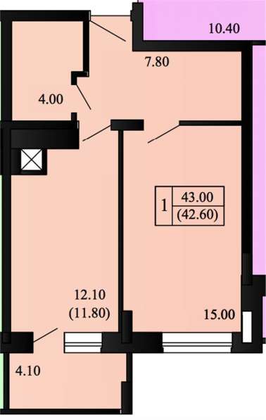 Продам однокомнатную квартиру в Тверь.Жилая площадь 43 кв.м.Этаж 6.Дом кирпичный. в Твери фото 22