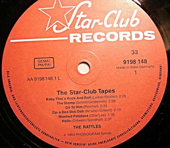 Пластинка виниловая The Rattles – The Star-Club Tapes в Санкт-Петербурге