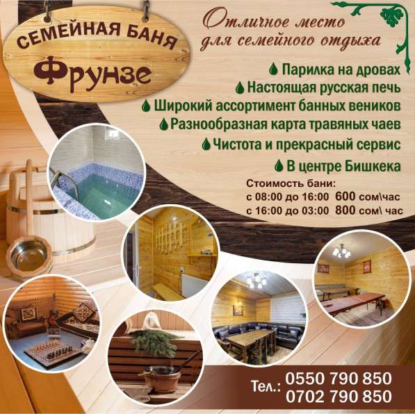 Семейная баня " ФРУНЗЕ" ! в фото 6