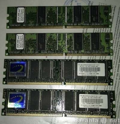 DDR 4x 256mb. TwinMos PC-3200 256mb.