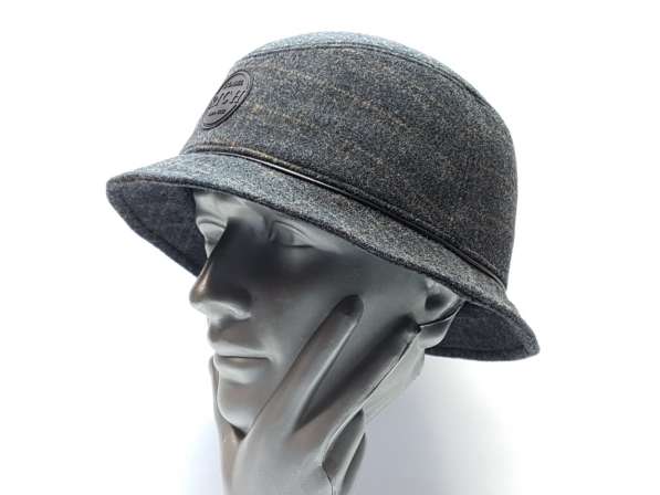 Шляпа панама мужская шерстяная LF Rich (серый) в Москве фото 10