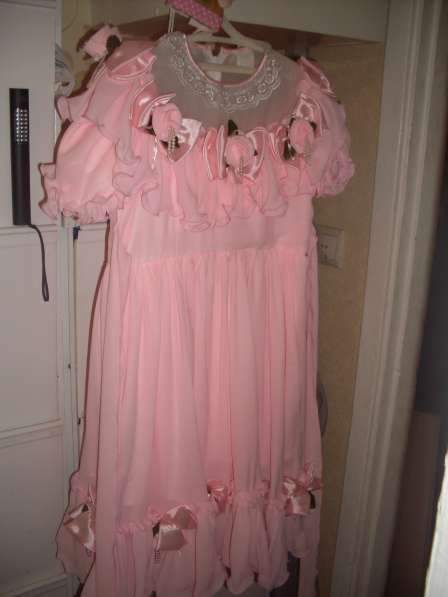 Детское праздничное розовое платье на девочку 6-8 лет в Москве фото 5