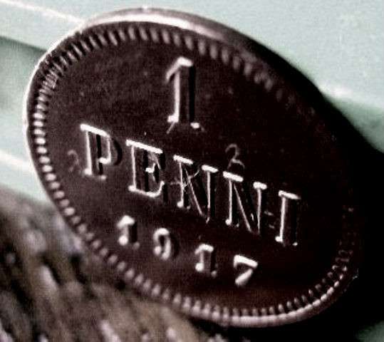Раритет. Редкая, медная монета 1 пенни 1917 год в Москве