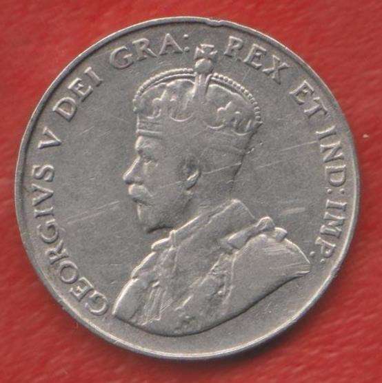Канада 5 центов 1922 г. Георг V в Орле
