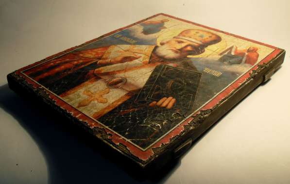 Икона под старину Святой Николай в фото 5