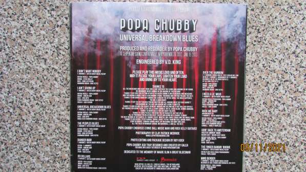 LP POPA CHUBBY- Universal Breakdown Blues в Ухте фото 5