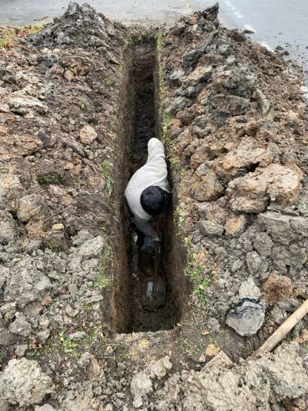 Ручная копка траншеи