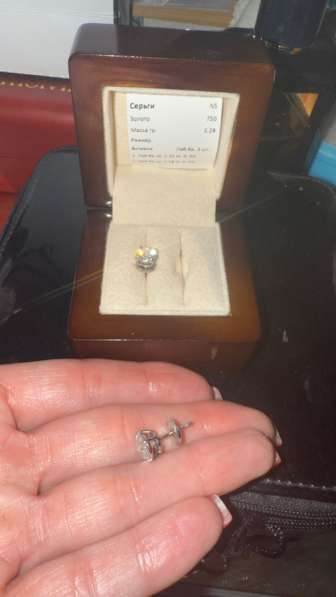 Пусеты бриллиантовые в Москве фото 4