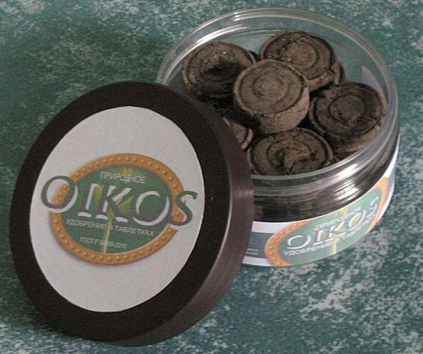 Органическое таблетированное удобрение из сапропеля Oikos в Астрахани