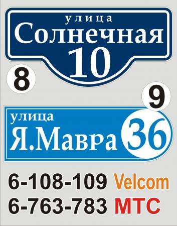 Табличка на дом Минск в фото 3