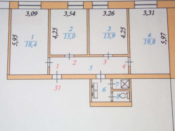 Продам или же обменяю комнату 15к.в.м. в секции на 4х хозяев в Сургуте фото 8