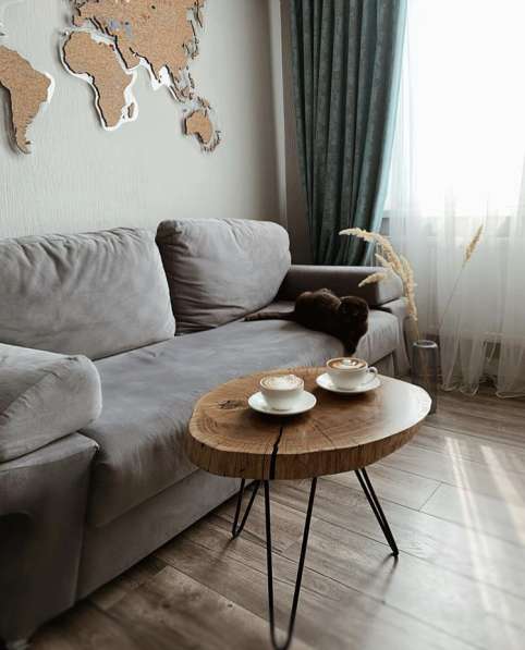 Обеденные, рабочие, кофейные столы из спила и слэба в стиле в Краснодаре фото 11