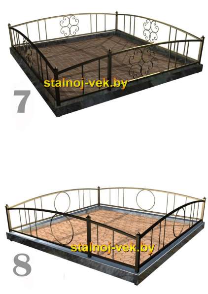 Ограды ритуальные, сварные, кованные в фото 5