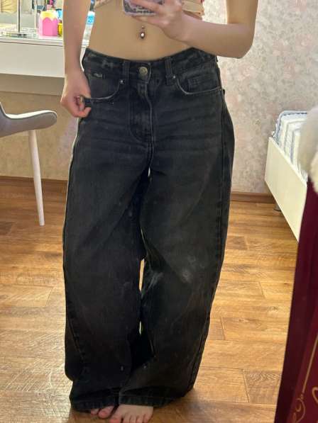 Джинсы, черные, размер xs